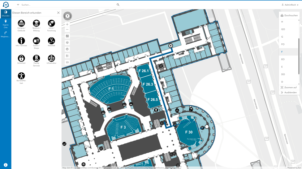 Screenshot of ETH's PolyMaps application