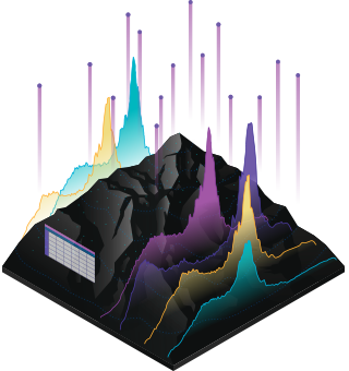 Illustration of data integrated with land