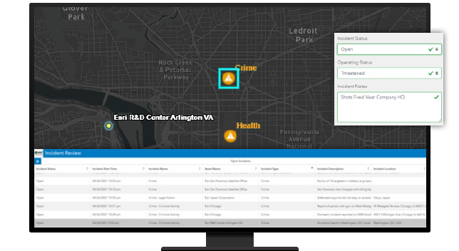 Incident map 