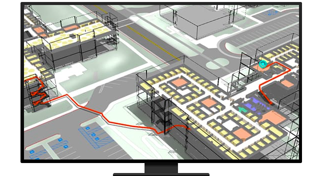 3D indoor map of buildings